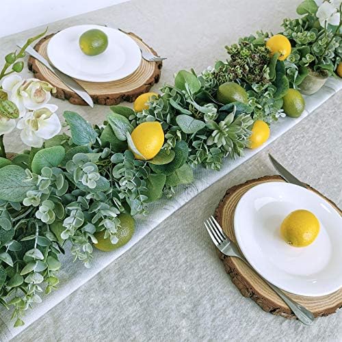 Winlyn 28 Pcs Artificial Lemon and Lime Set