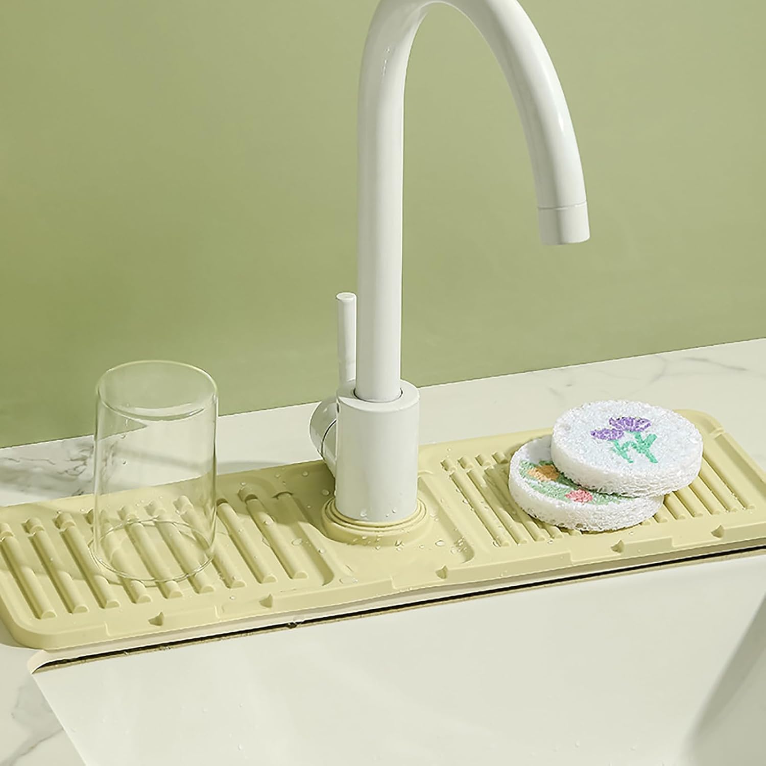 Swicado Faucet Mat - Premium Silicone Splash Guard for Kitchen Sink