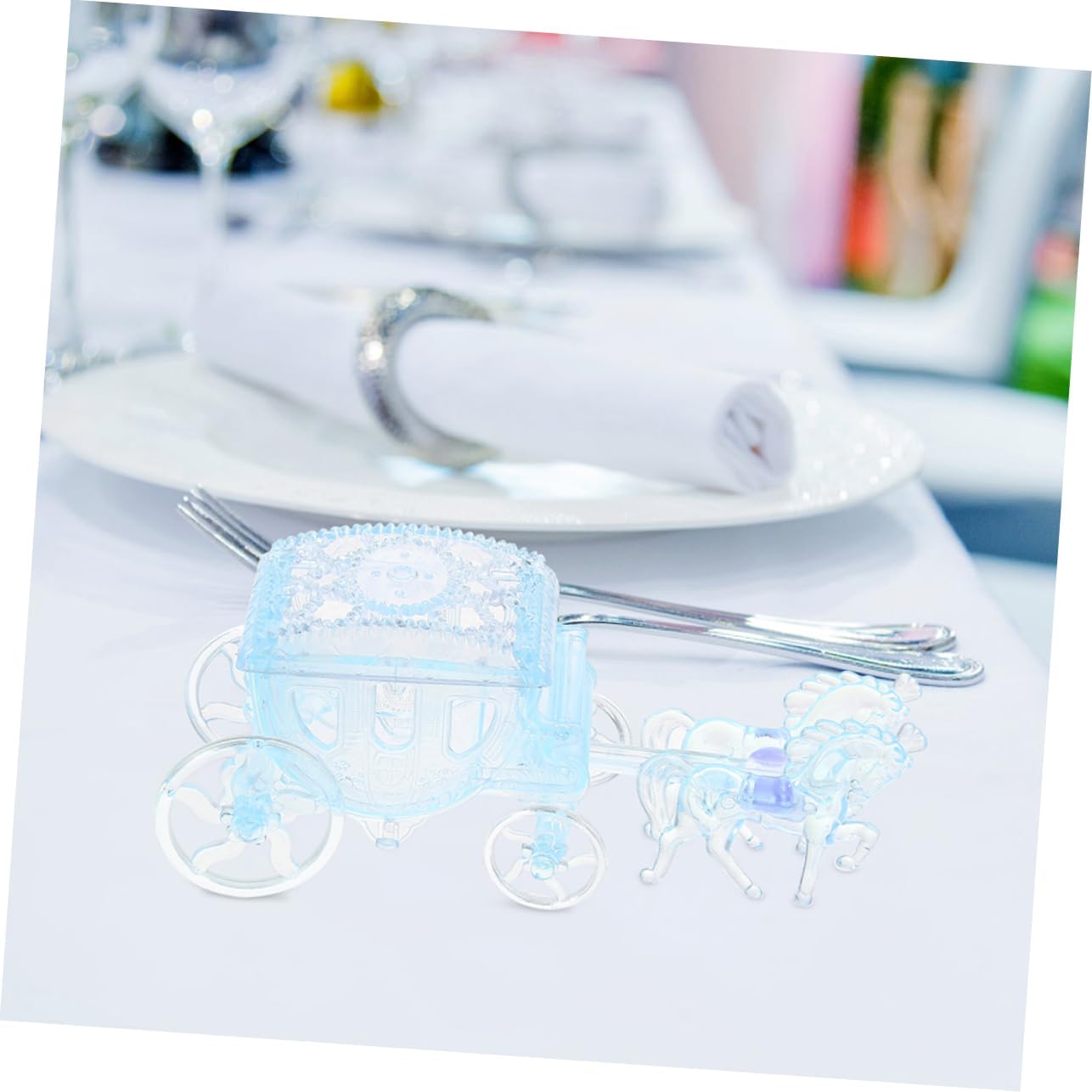 PRETYZOOM Carriage Shaped Candy Holders for Weddings and Parties