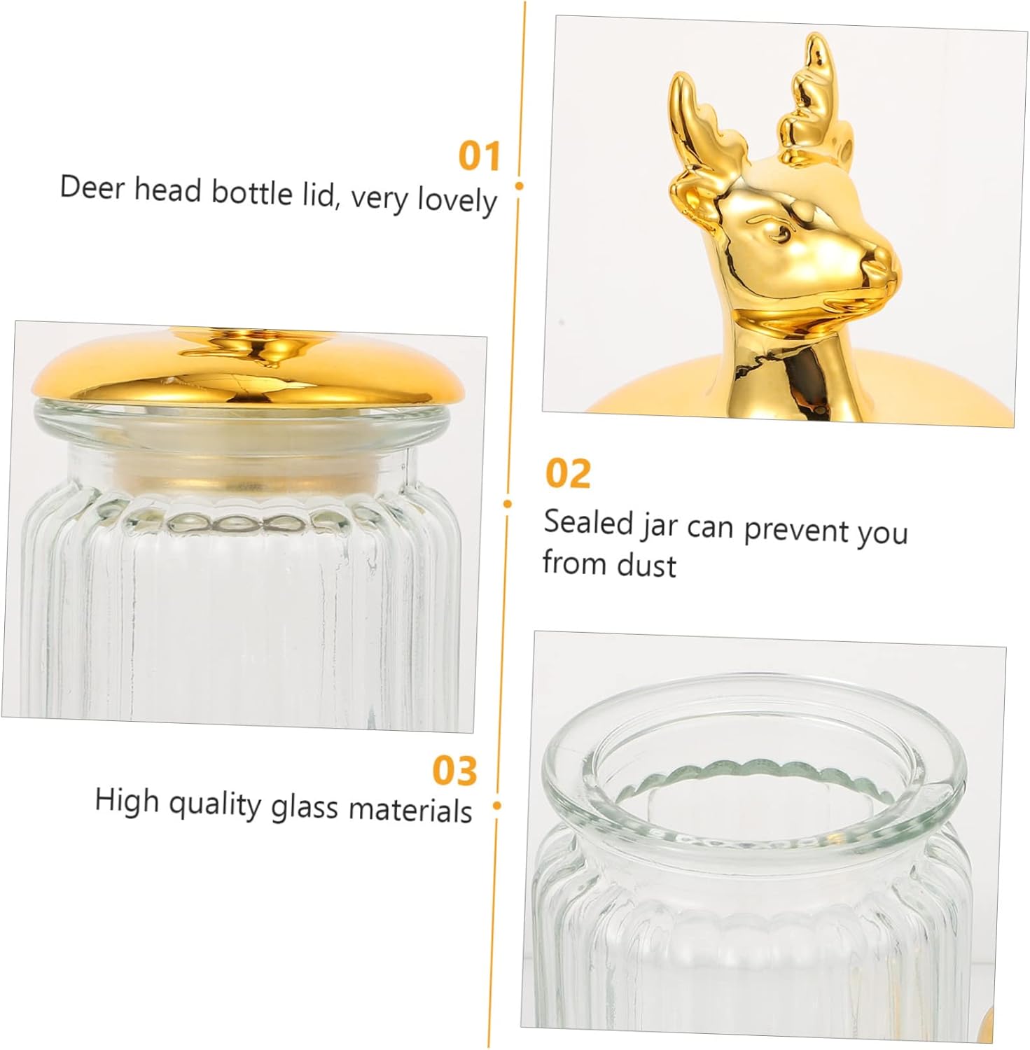 2pcs European Style Animal Glass Storage Jars for Wedding Favors