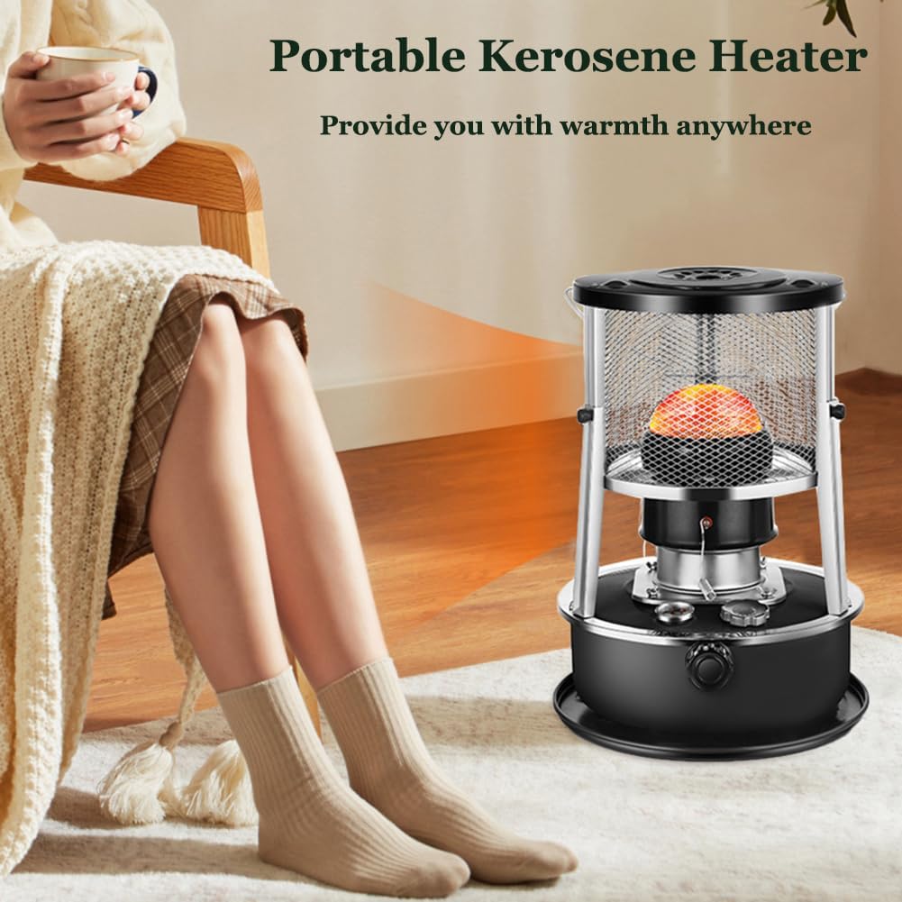 LINWIN 2 in 1 Kerosene Heater and Stove - Black