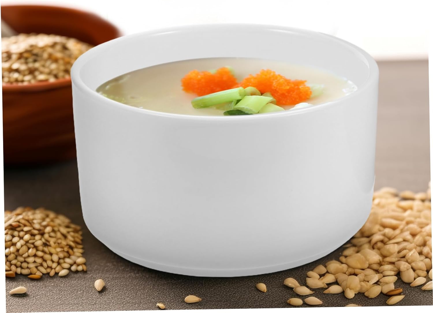 PRETYZOOM Practical Ceramic Soup Bowl Lid Steamer