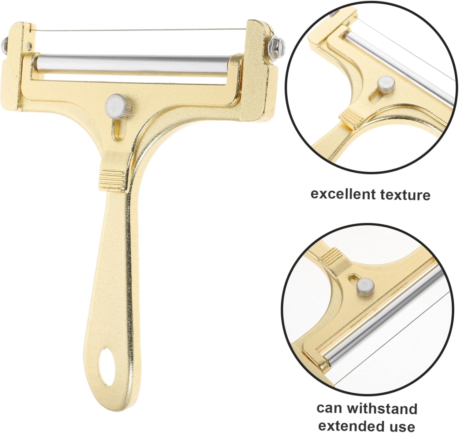 1 Set Golden Aluminum Cheese Slicer with Cutting Tools