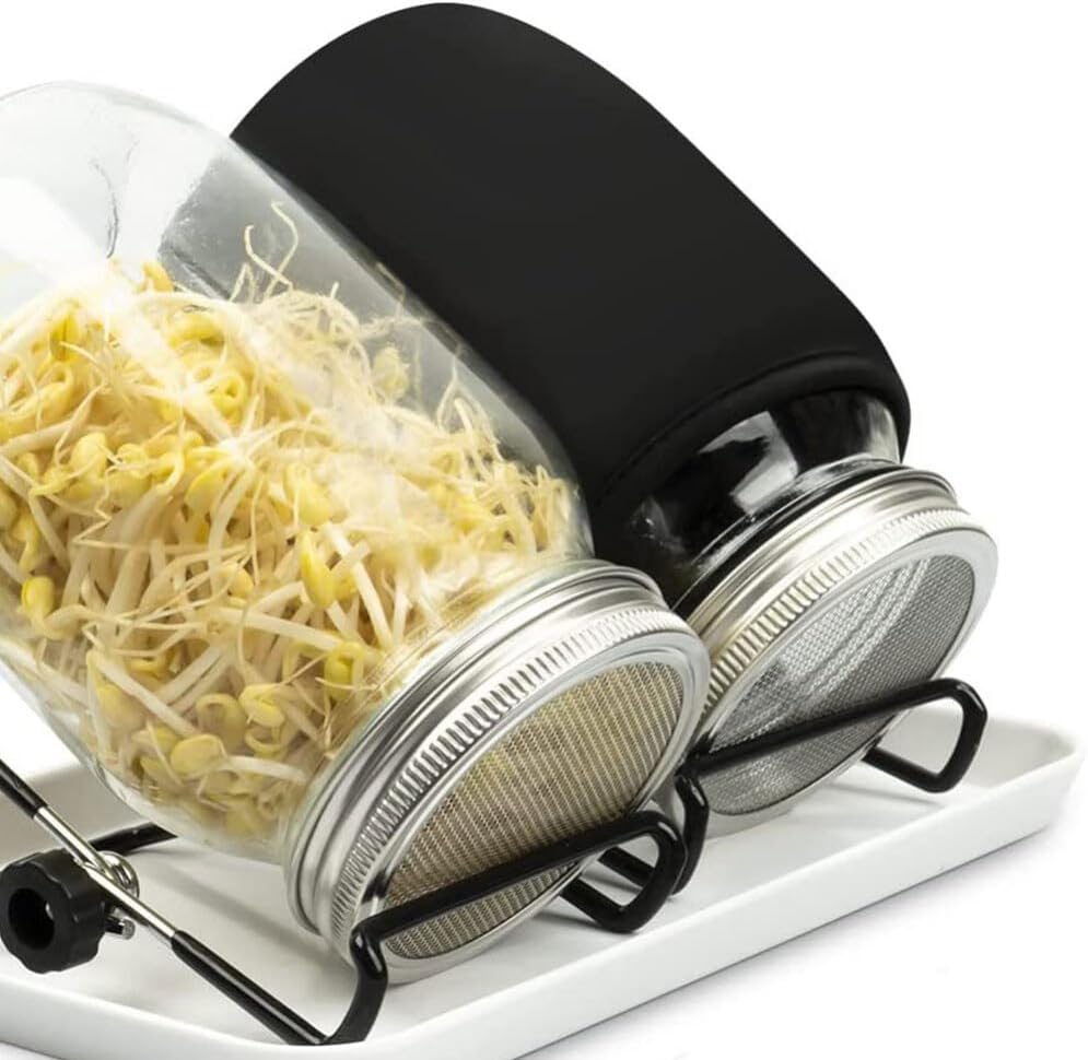 POPETPOP 8pcs Mason Jar Light Sleeve for Sprouting
