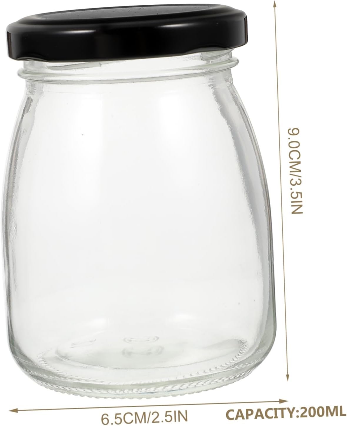STOBAZA 10pcs Glass Yogurt Bottles with Lids