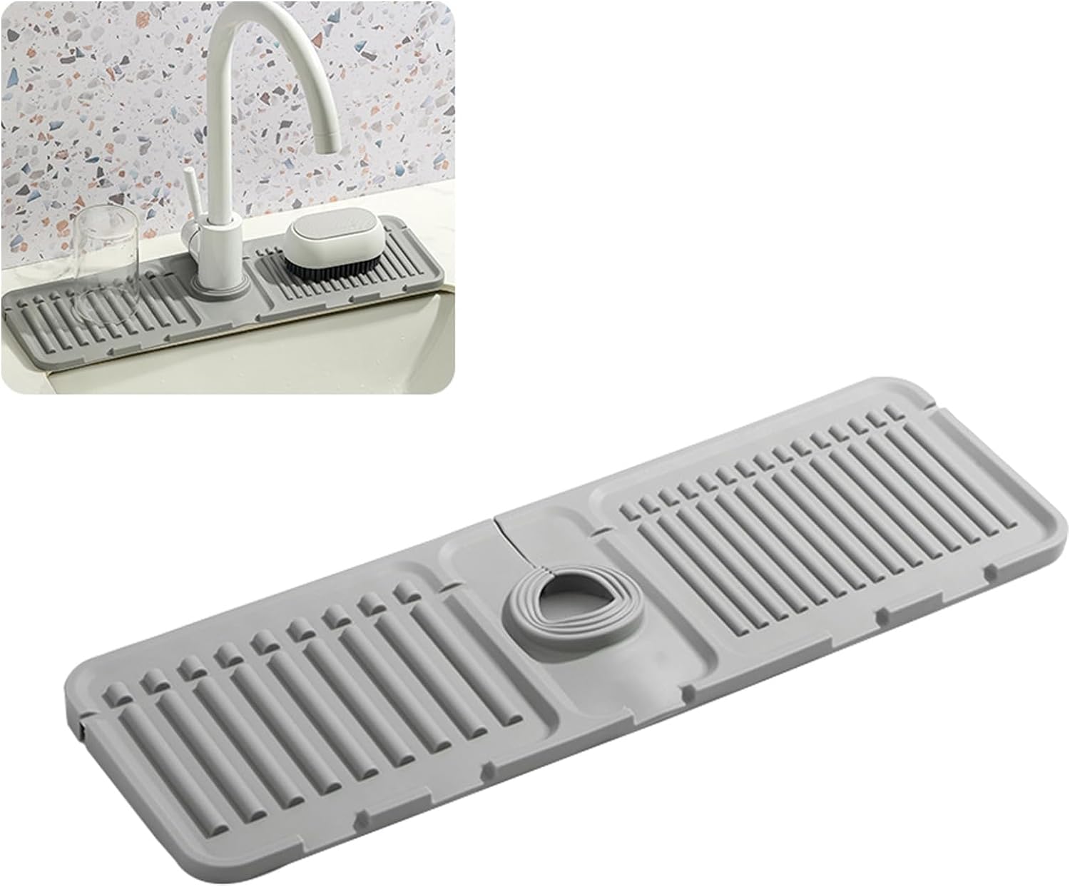 Swicado Faucet Mat - Premium Silicone Splash Guard for Kitchen Sink