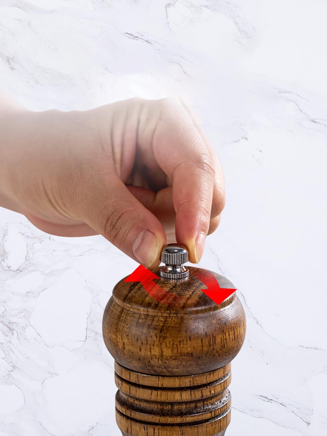 LETSKAB 2 Piece Adjustable Wooden Salt and Pepper Mill Set
