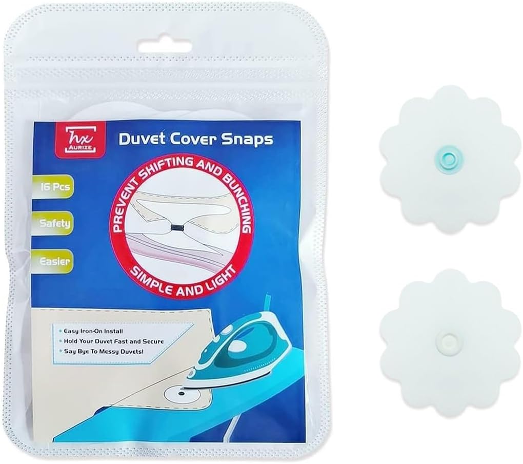 16 Pcs HX AURIZE Duvet Snaps for Comforter Cover