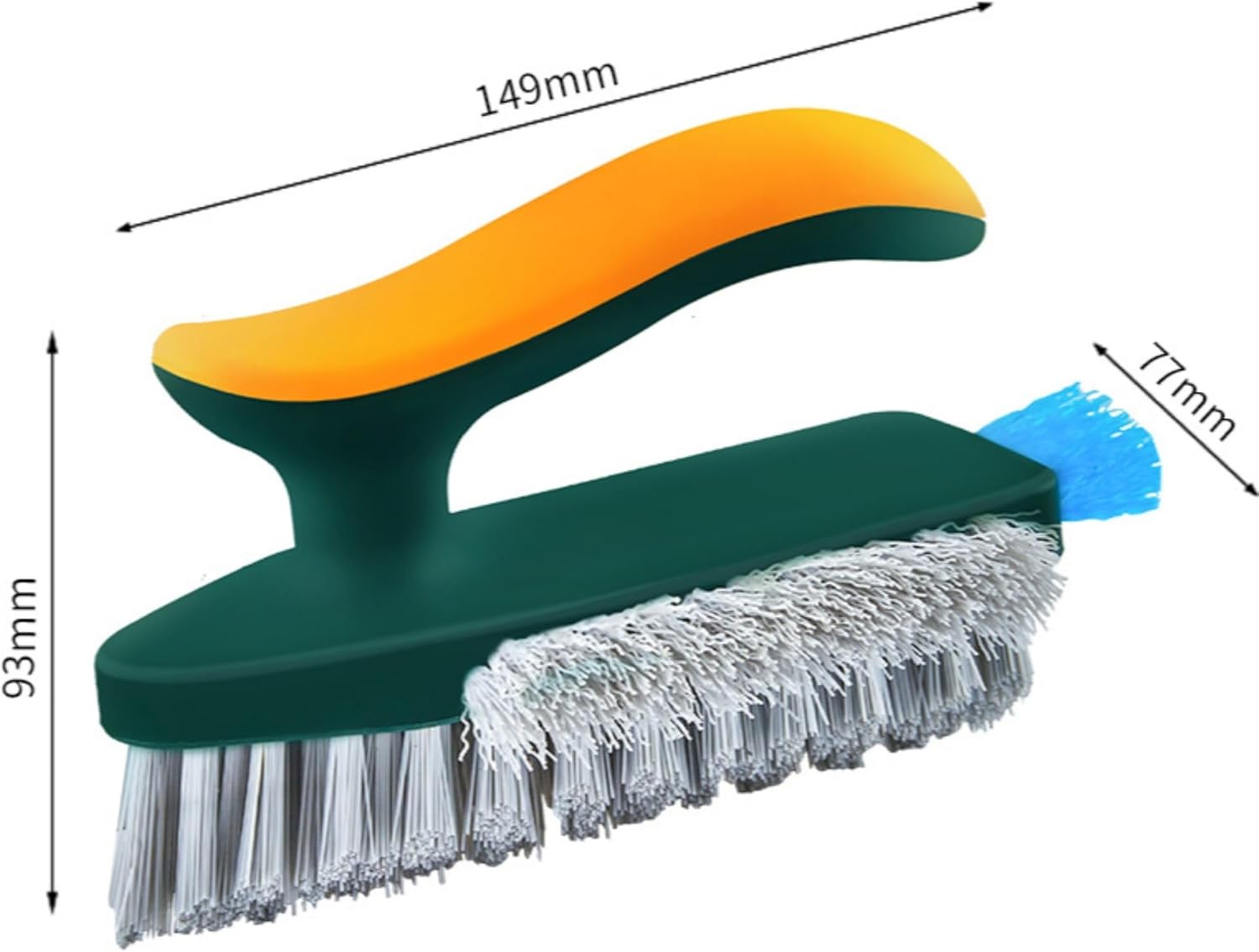 Multi Functional Gap Cleaning Brush with V-Shaped Head and Silicone Scraper