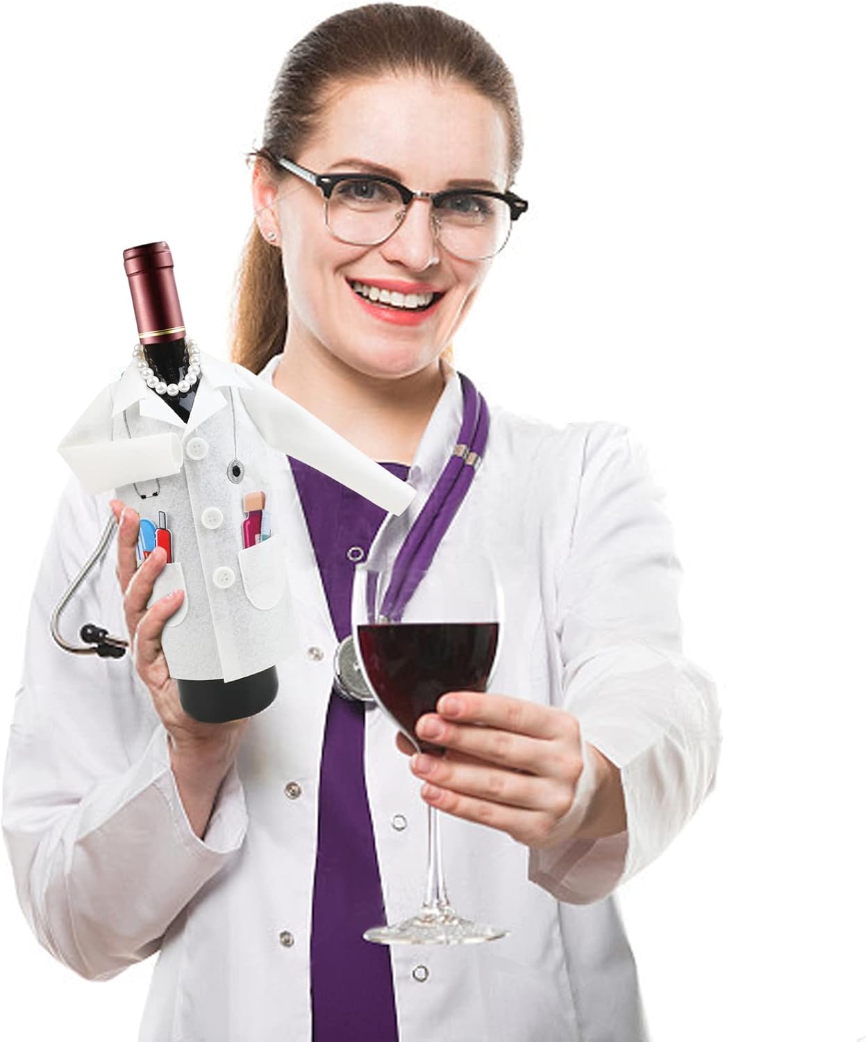 LOMIMOS Doctor White Wine Cover with Accessories