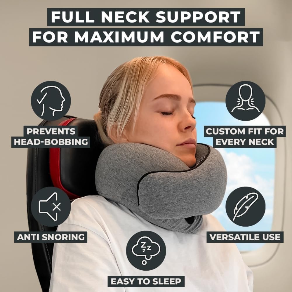 FlyHugz Neck Travel Pillow for Comfort