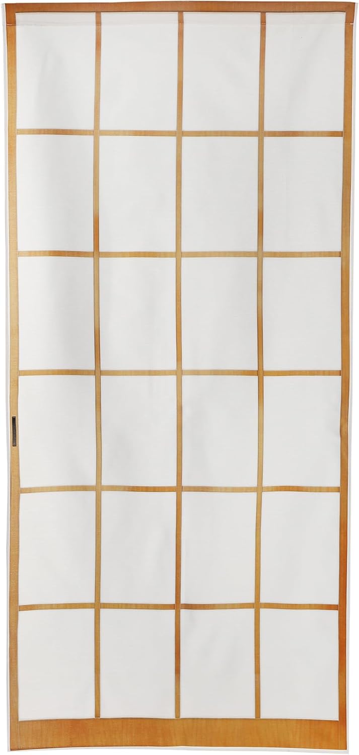 Noren Japanese Style Doorway Curtain with Shoji Pattern