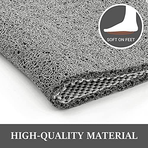 LuxStep Non-Slip Bath Mat 24x16 Inch Grey