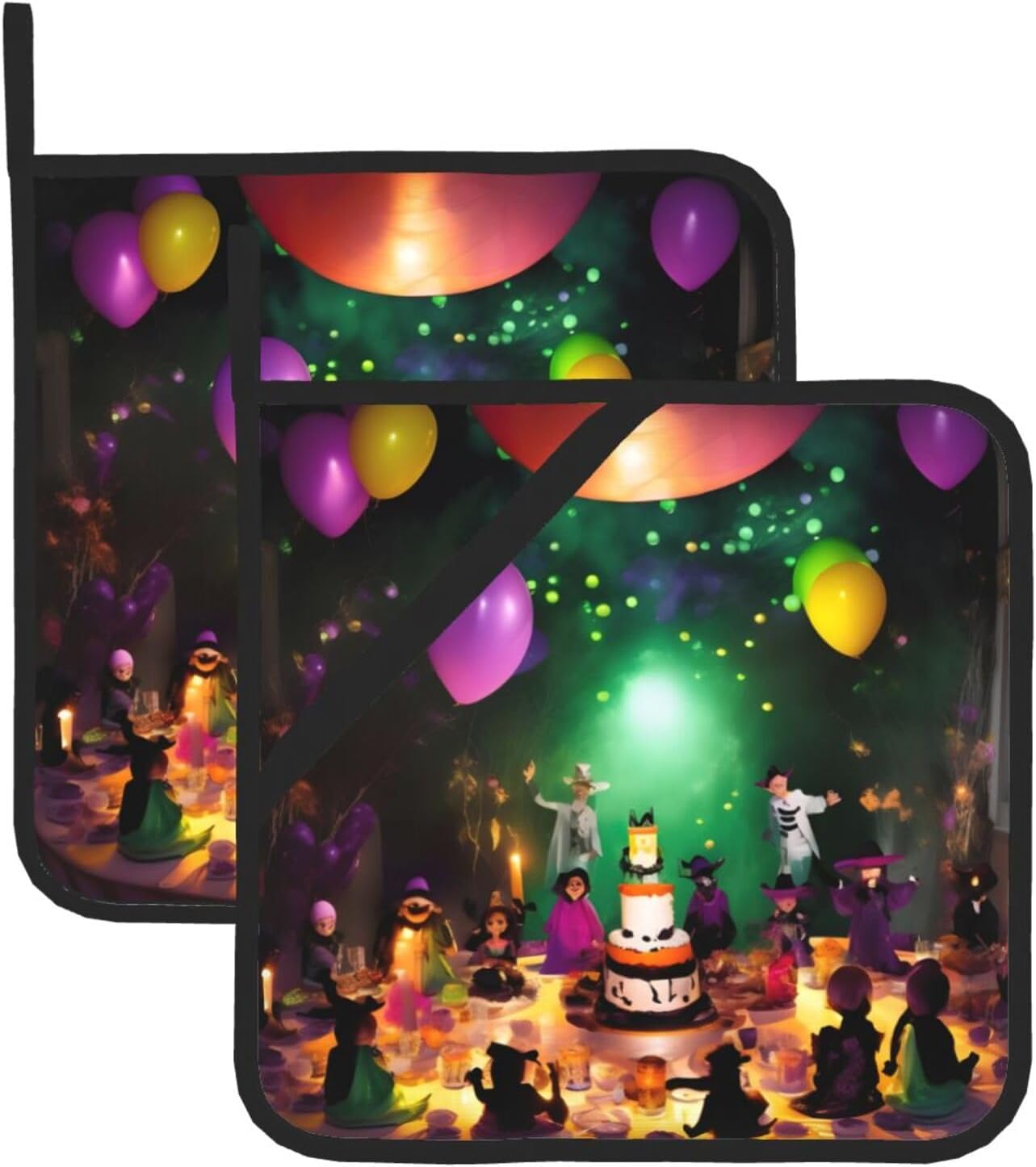 Halloween Party Kitchen Set with Heat Resistant Gloves
