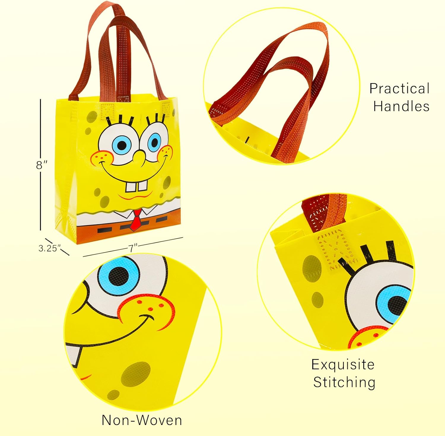SpongeBob SquarePants Party Favor Bags Set 12 Pack