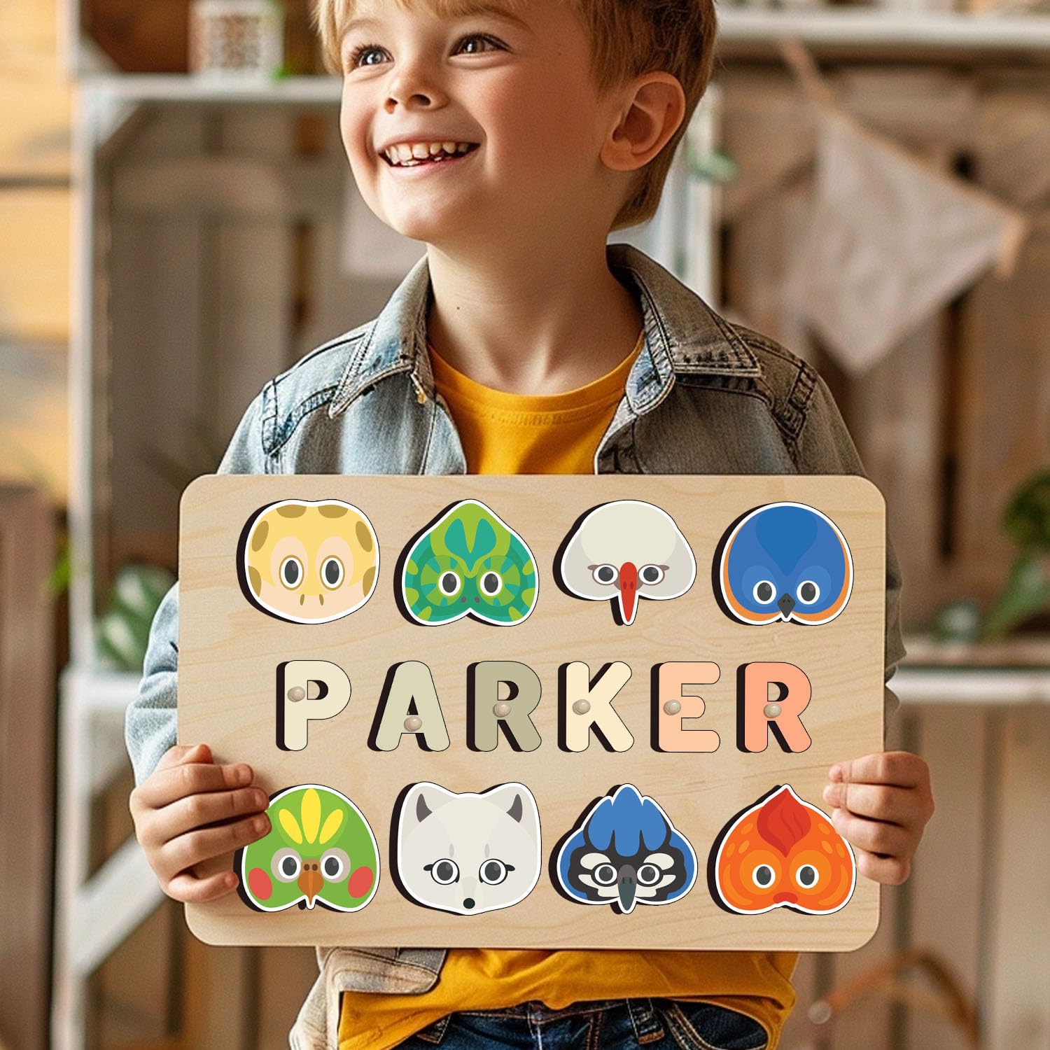 Personalized Wooden Name Puzzle for Toddlers