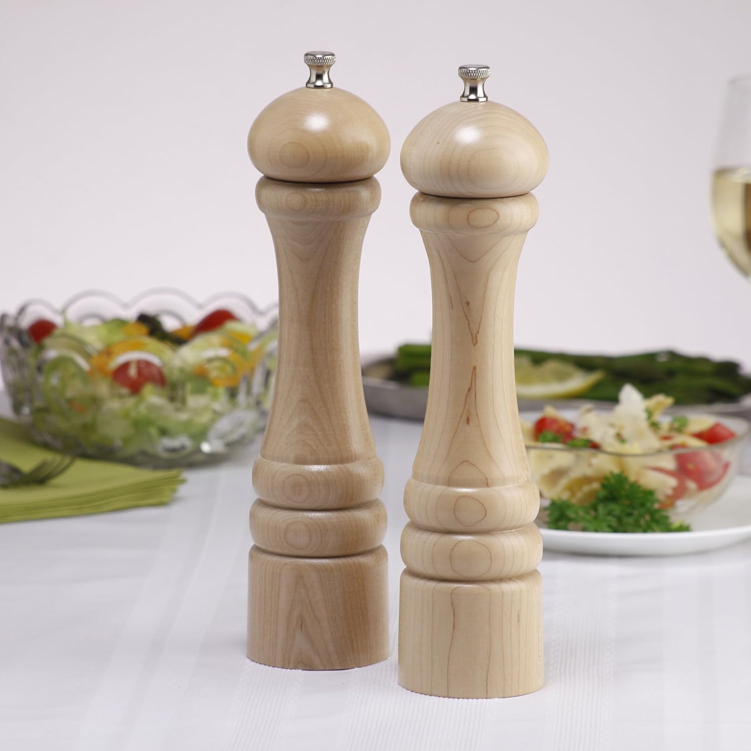 Chef Specialties 10 Inch Pepper Mill and Salt Mill Set Made in USA