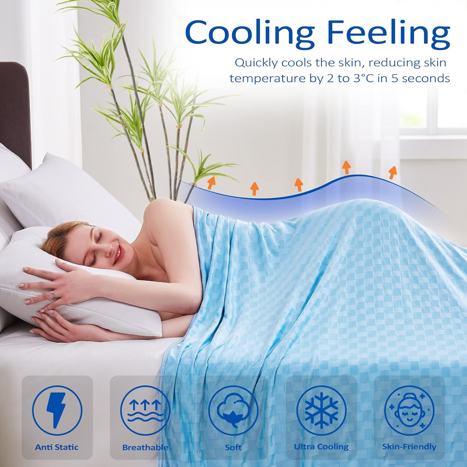 Topcee Cooling Blanket for Hot Sleepers 50x70