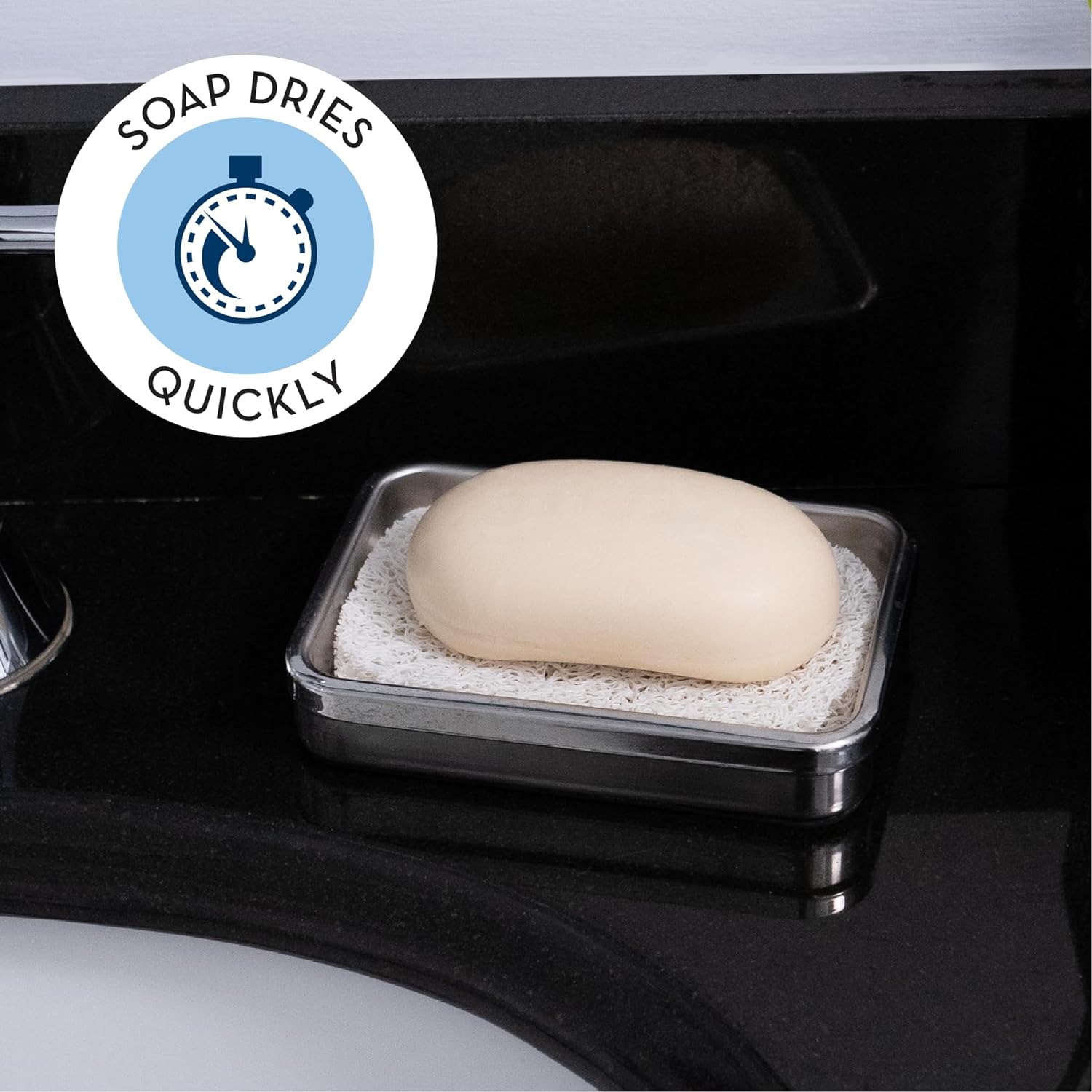 ST Inc Bar Soap Holder 4 Pack White 29x44 Inches