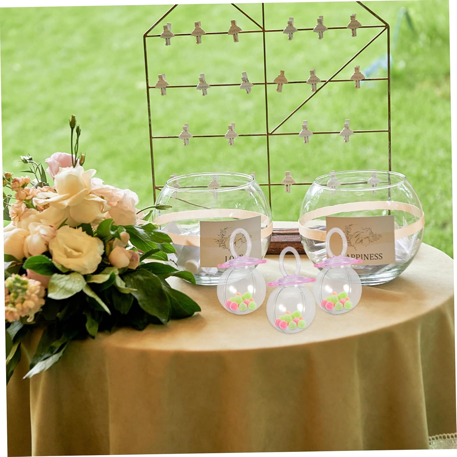PRETYZOOM 20PCS Baby Shower Candy Boxes Mini Pacifier Holders for Treats