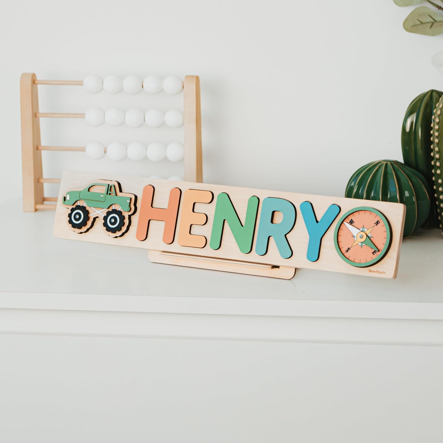 Personalized Wooden Name Puzzle With Pegs