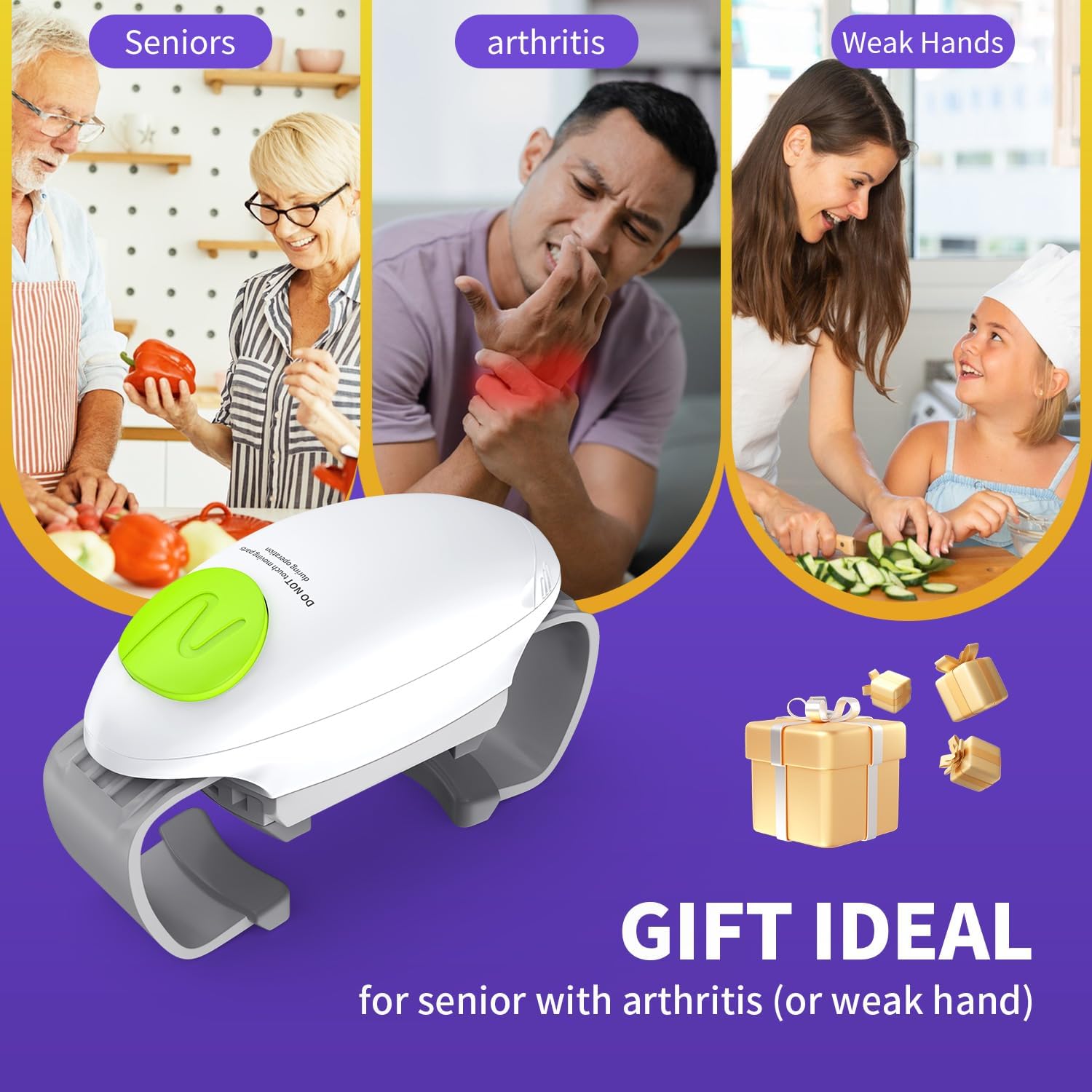 Famzelko Automatic Jar Opener for Elderly and Weak Hands
