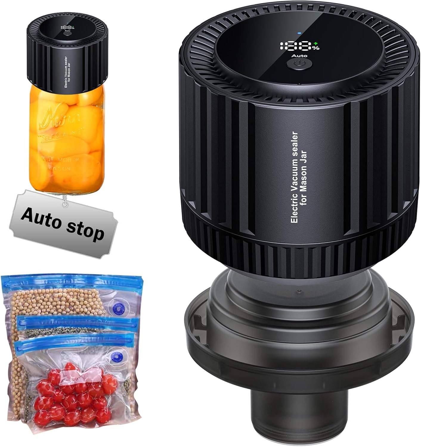 LYCHL 2 in 1 Electric Vacuum Sealer Kit for Mason Jars