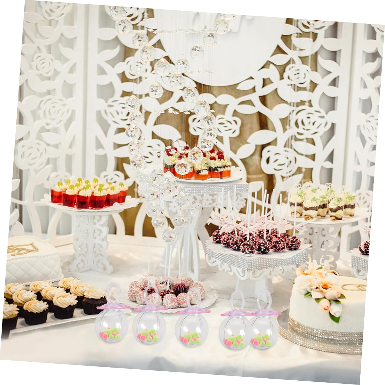 PRETYZOOM 20PCS Baby Shower Candy Boxes Mini Pacifier Holders for Treats