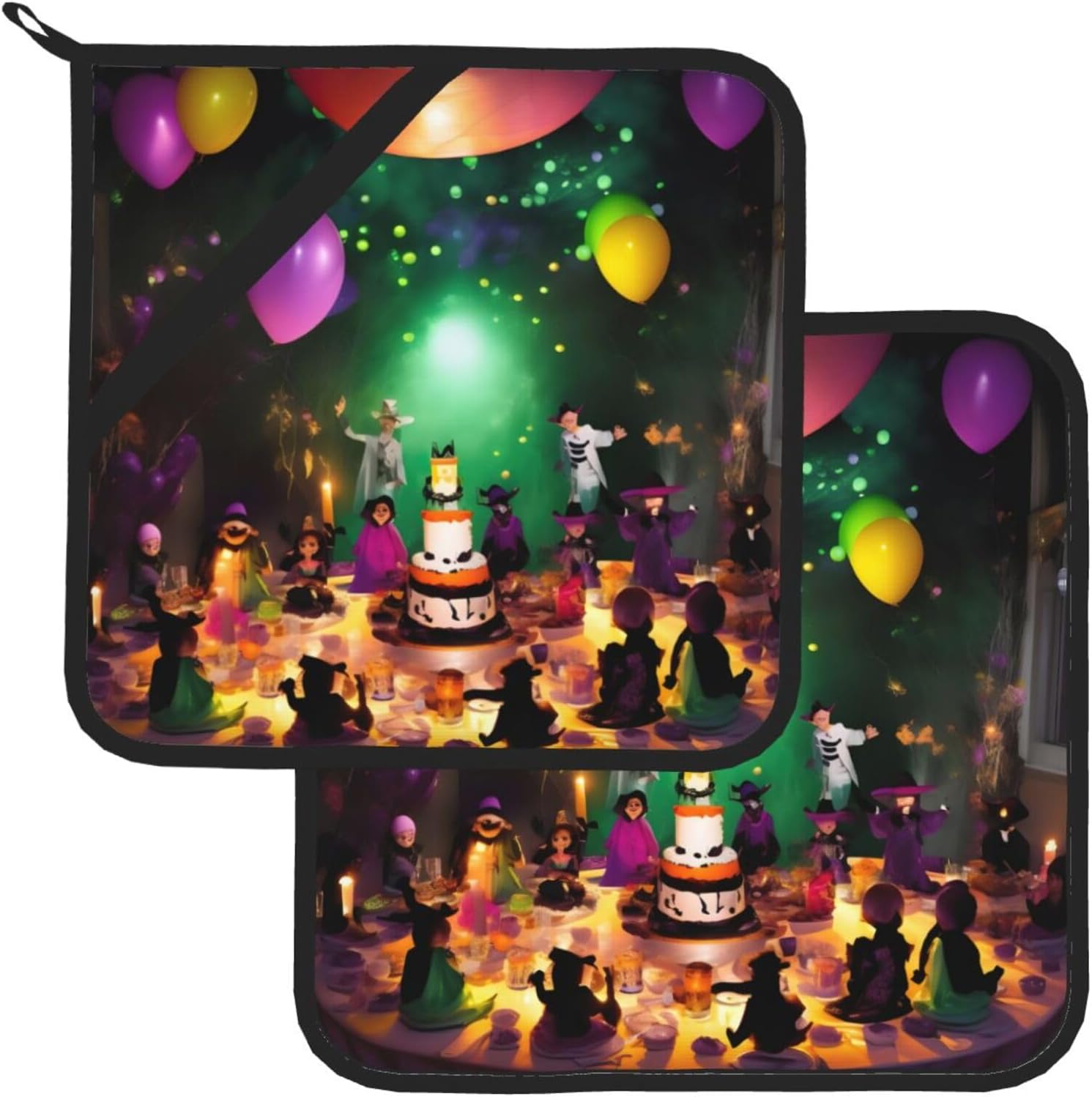 Halloween Party Kitchen Set with Heat Resistant Gloves
