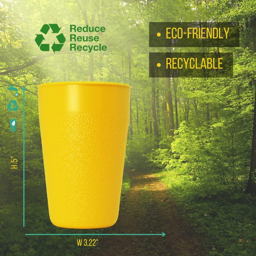 BiceColor Tumblers 40cl Yellow Pack of 3