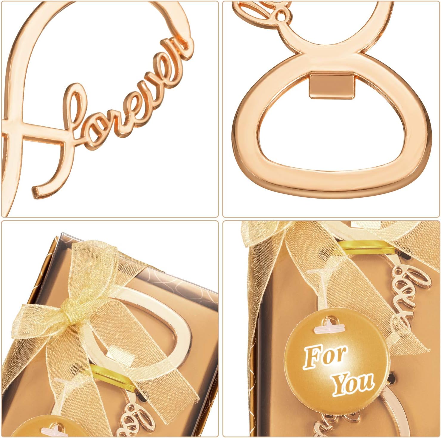 50 Packs Gold Love Forever Bottle Opener Wedding Favors