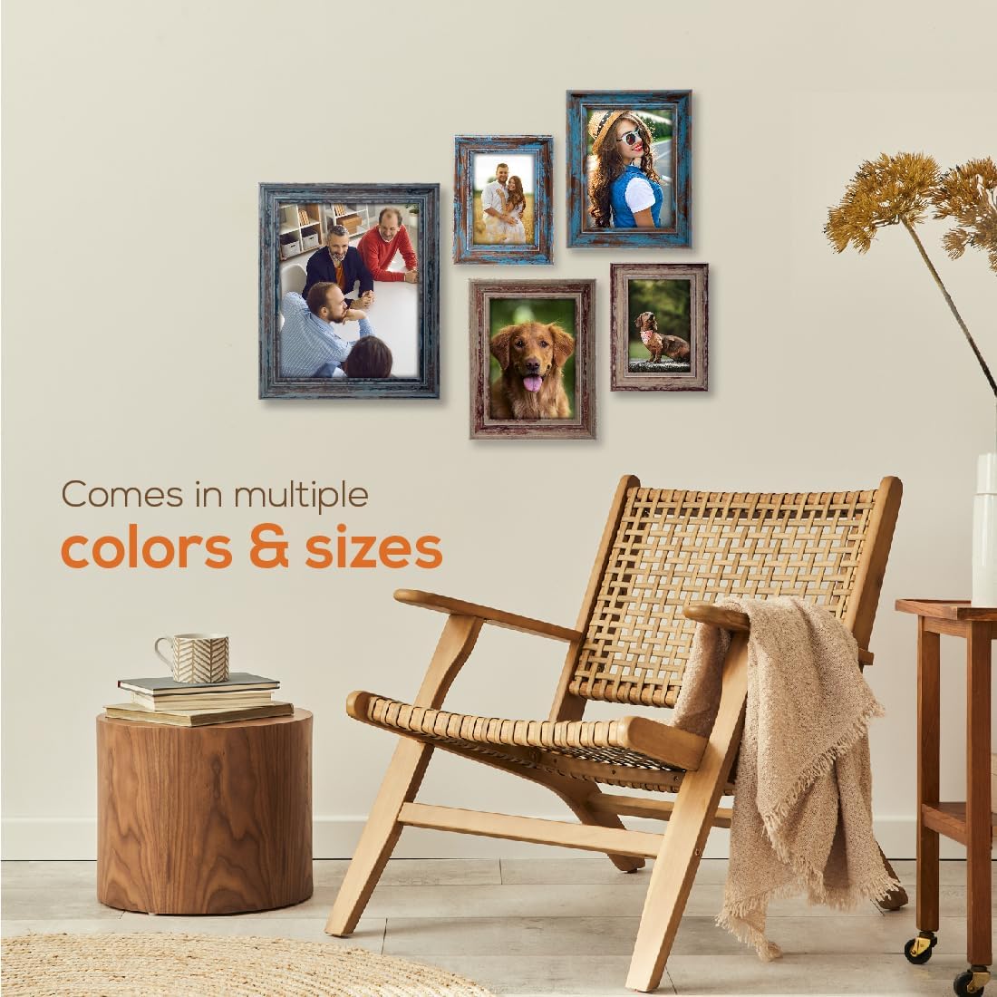 Weathered Picture Frame 4x6 Taupe Wall or Tabletop