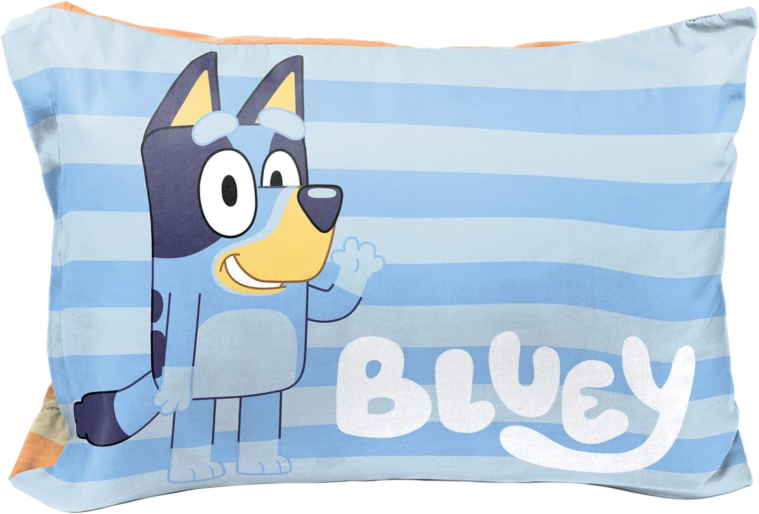 Jay Franco Bluey Hello Pillowcase - Single Reversible Kids Bedding