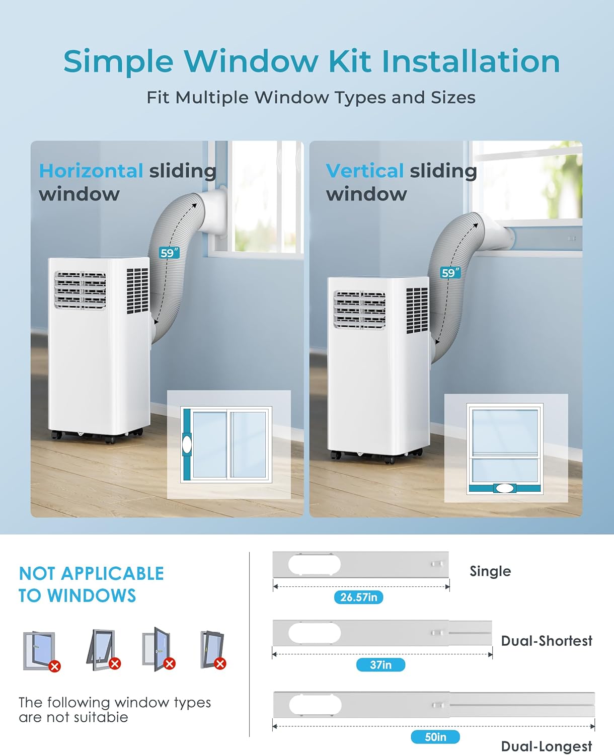 EUHOMY 8000 BTU Portable AC Unit 3 in 1
