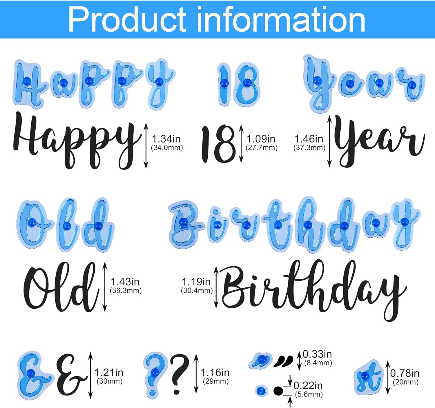 OIIKI 83 Pcs Alphabet Number Cake Stamp Set