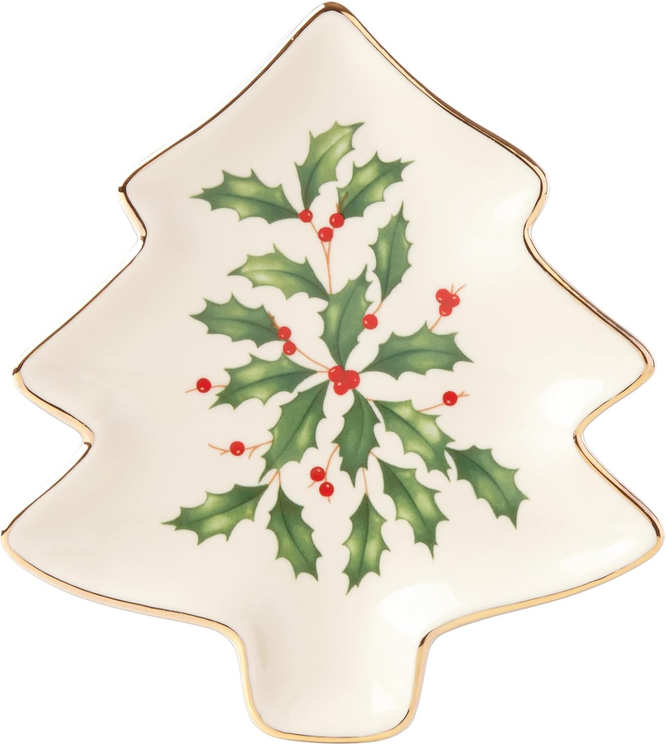 Lenox 879592 Holiday Tree Shaped Party Plate