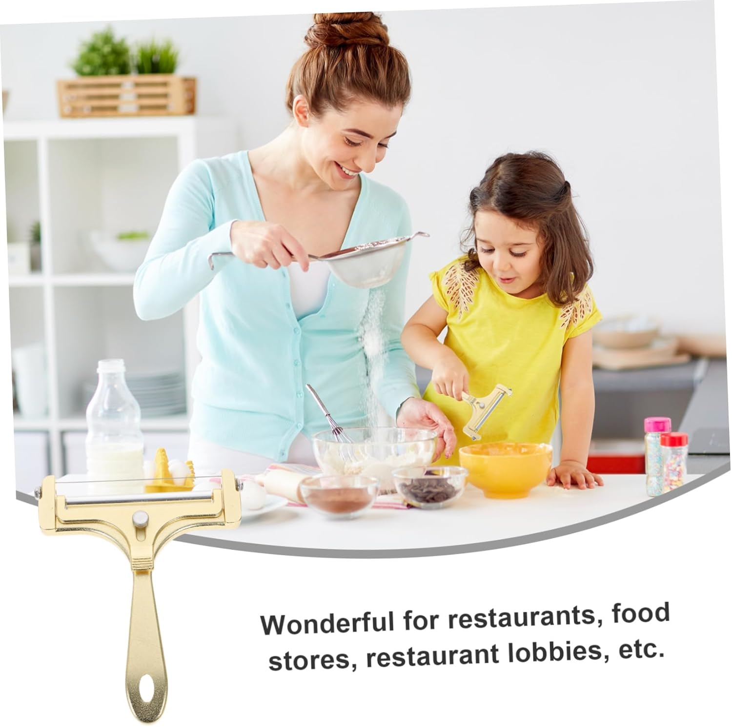 1 Set Golden Aluminum Cheese Slicer with Cutting Tools