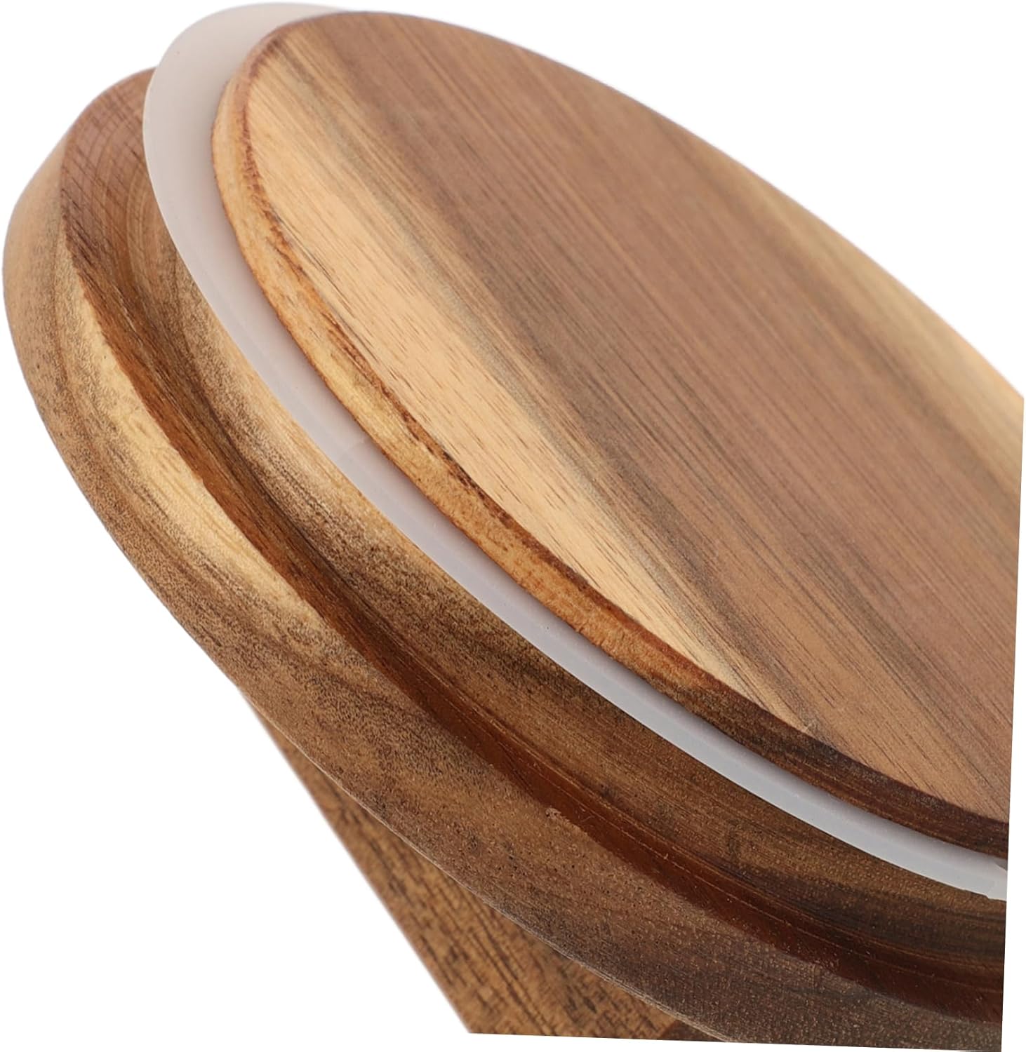 SHOWERORO Wide Mouth Mason Jars with Wooden Lid
