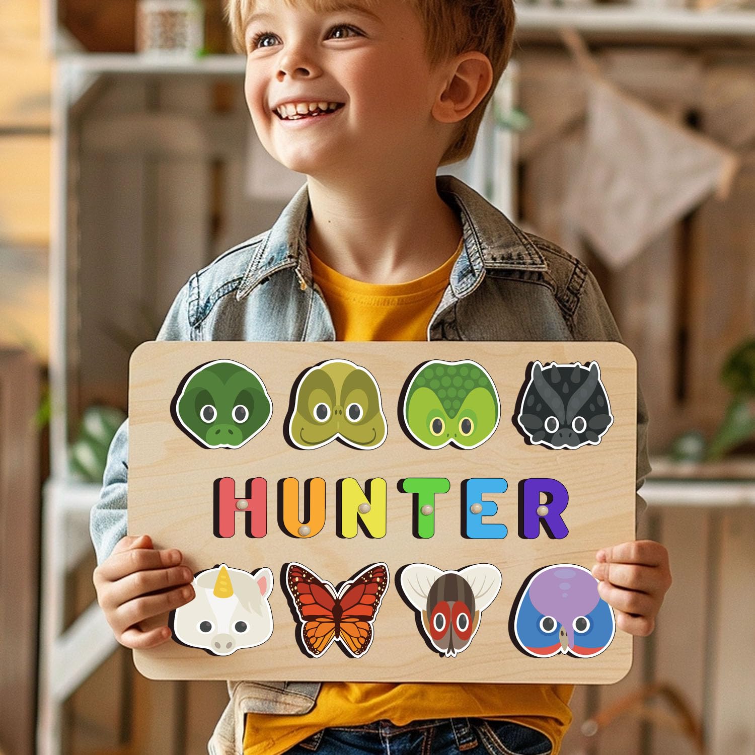 Personalized Wooden Name Puzzle For Toddlers 1