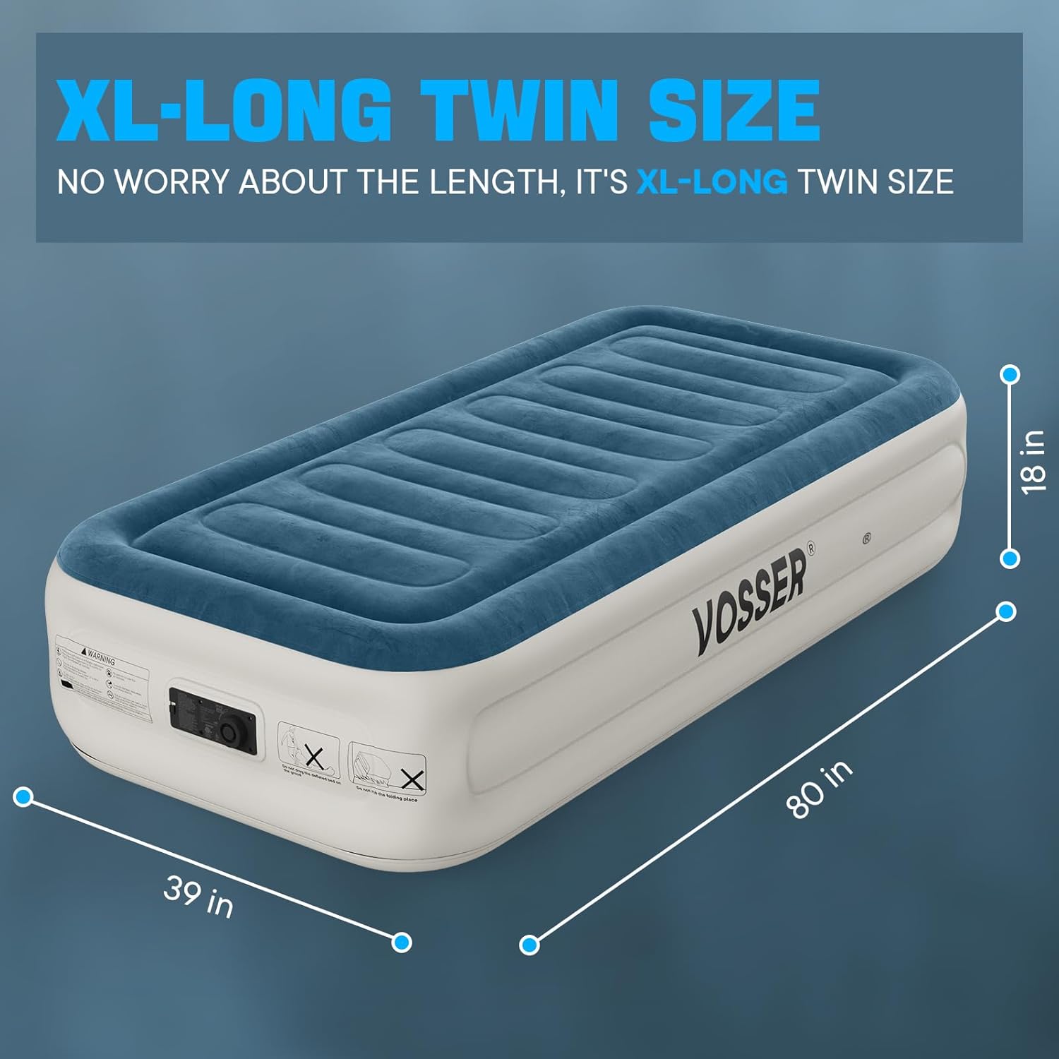 VOSSER Twin Air Mattress with Built in Pump