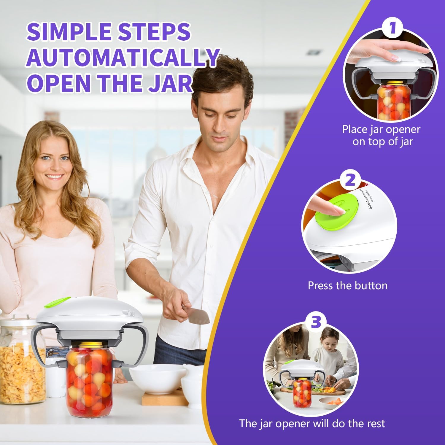 Famzelko Automatic Jar Opener for Elderly and Weak Hands
