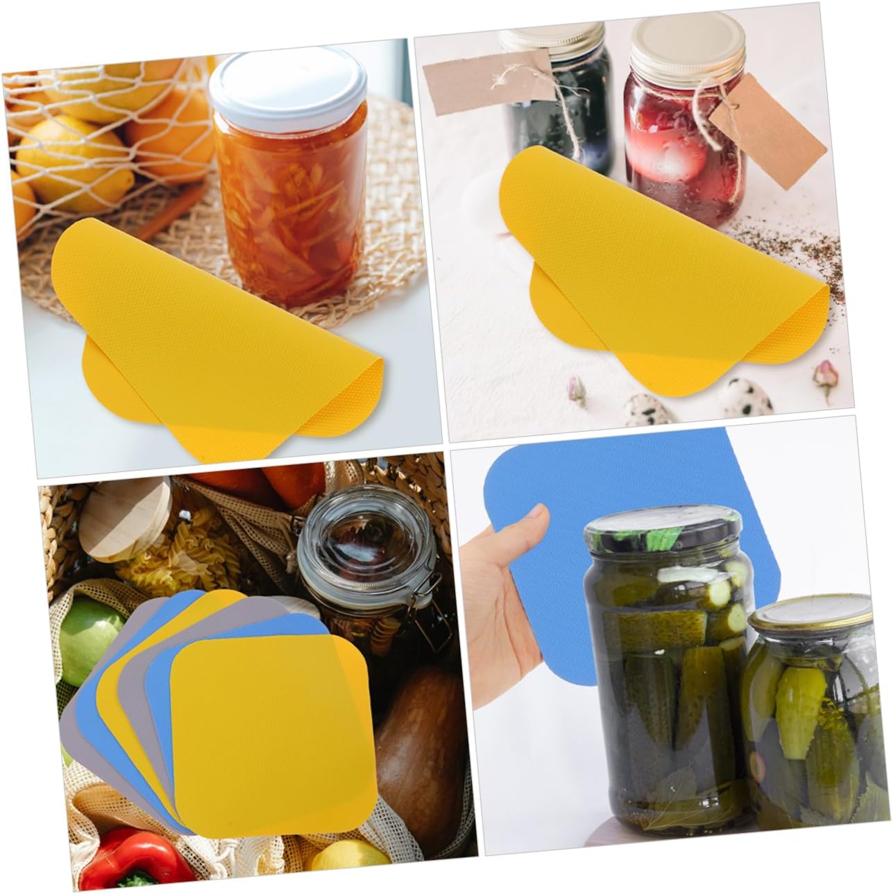 9pcs Rubber Jar Opener Grip Mat Bottle Opener