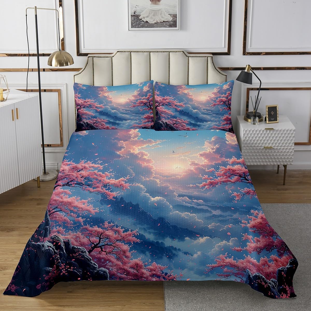 Erosebridal Japanese Anime Queen Quilt Set for Kids