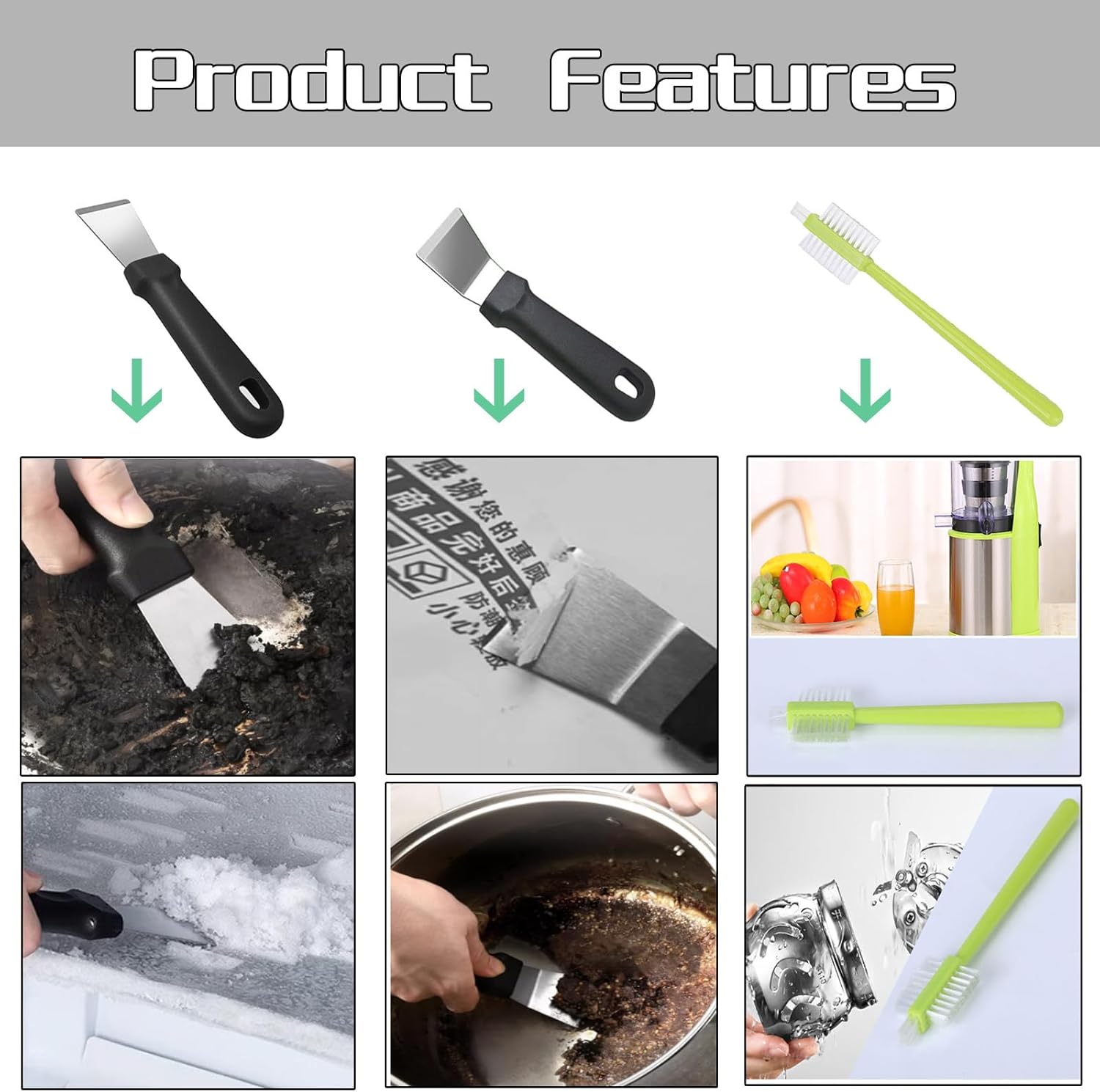 12Pcs Hard Bristle Crevice Cleaning Brush Set for Windows and More