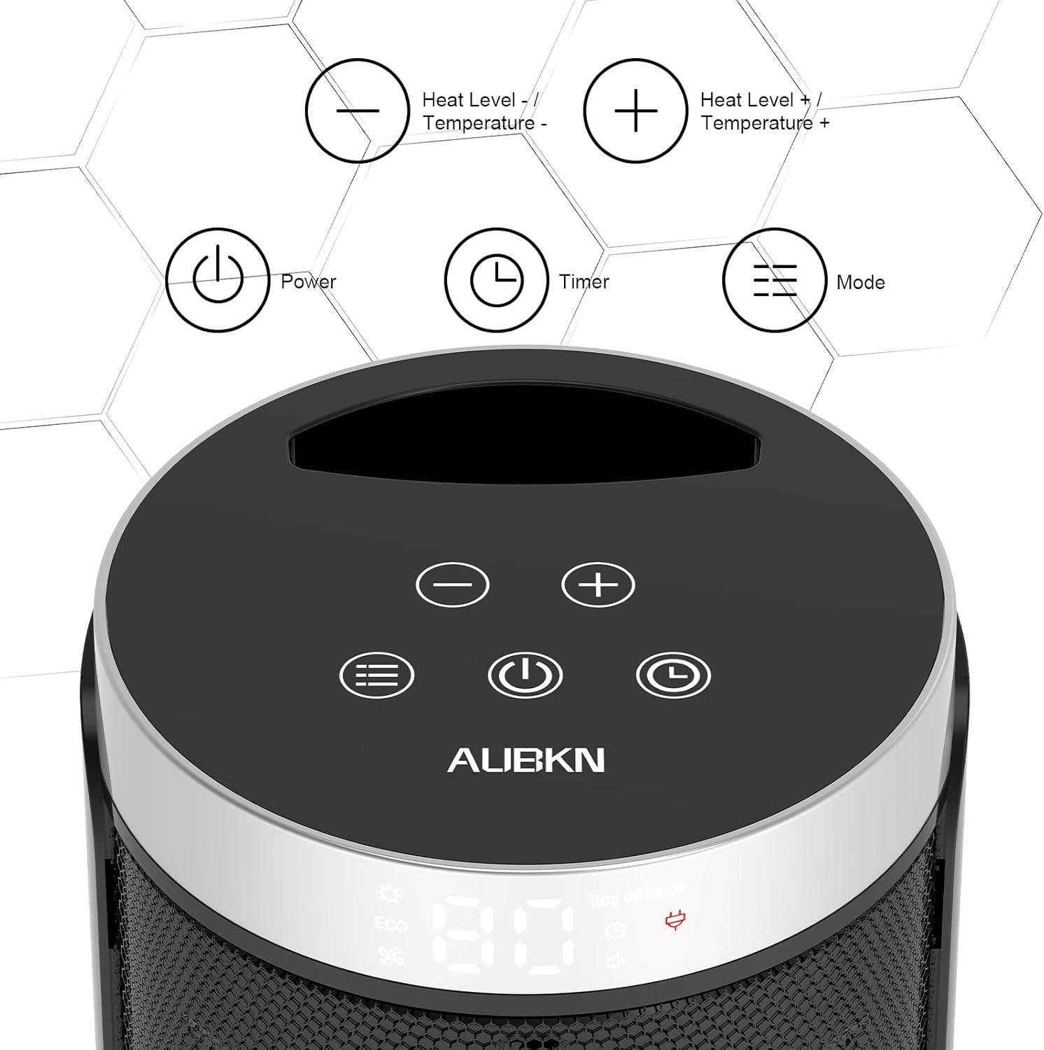 AUBKN 1500W Electric Space Heater with Remote Control and Thermostat