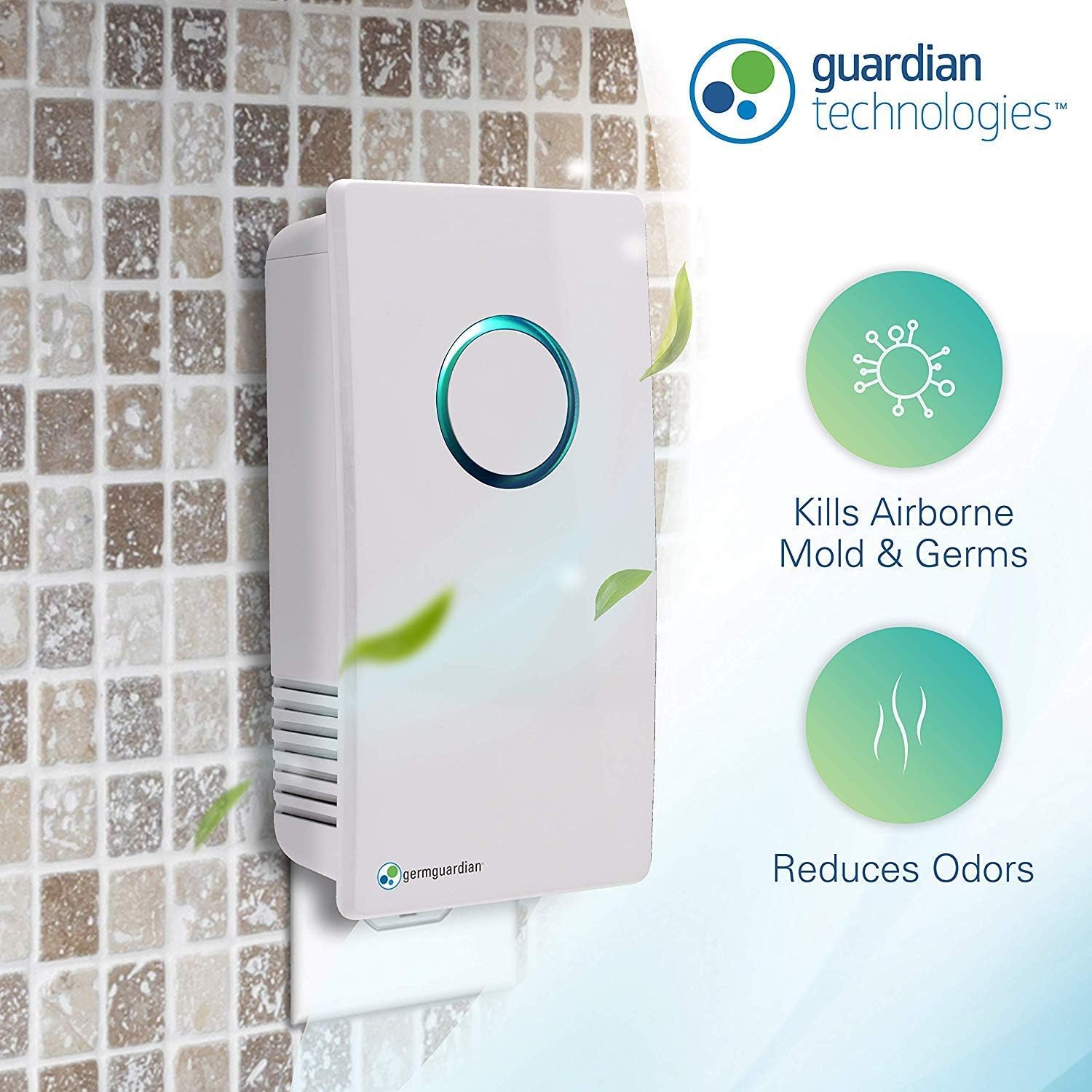 GermGuardian GG1100W 7 Inch Wall Air Purifier White