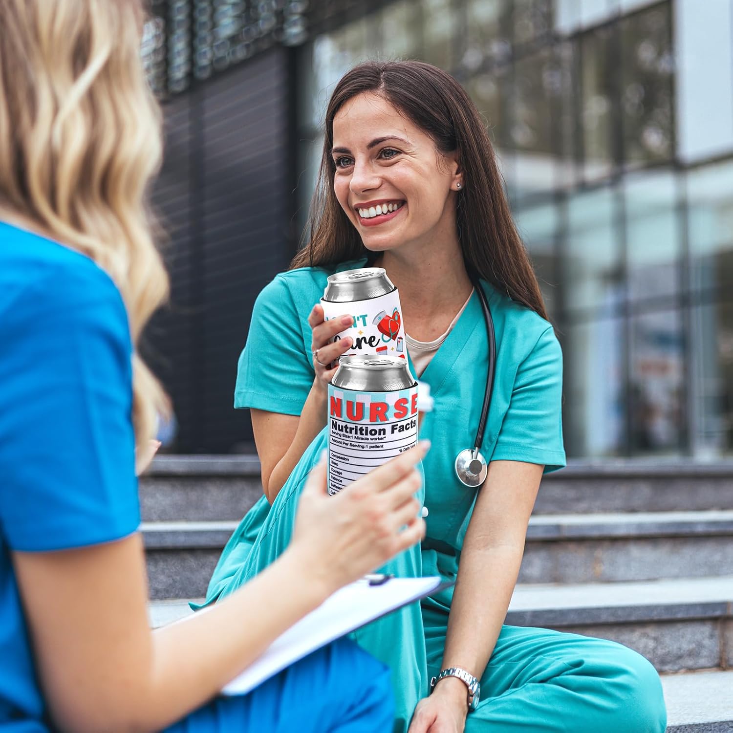 Nurses Week Funny Can Coolers 12 Pack Set