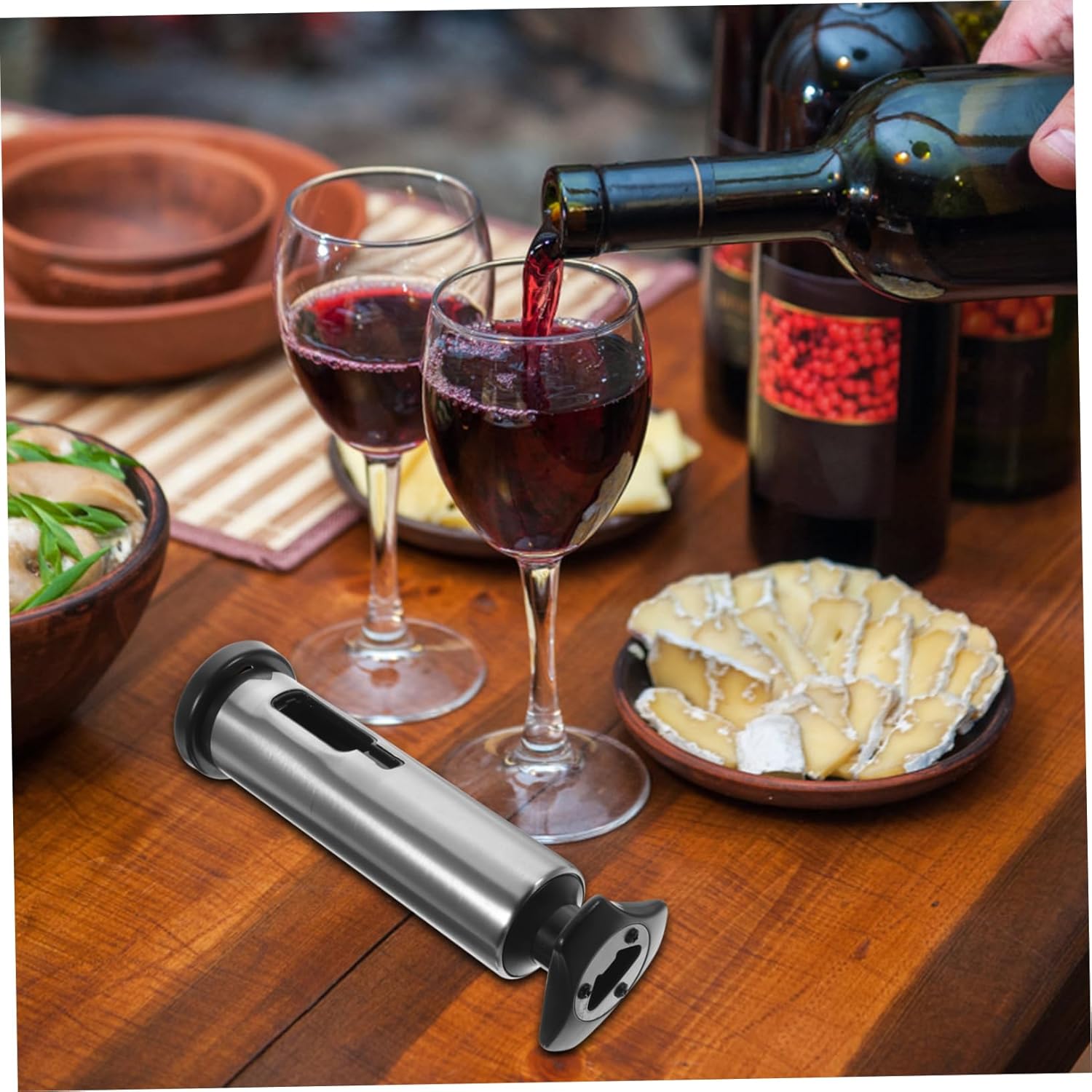 VOSAREA 1 Set Wine Corkscrew Auto Jar Opener
