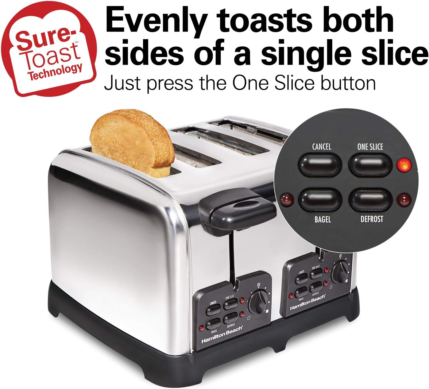 Hamilton Beach 24782 Retro Toaster with Bagel Function