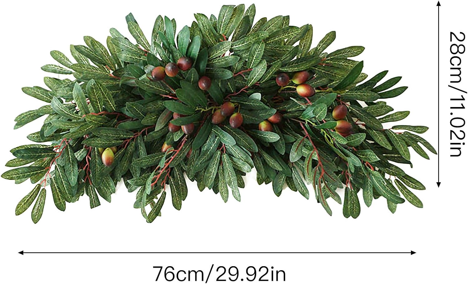 Belupai 30in Artificial Olive Leaves Swag